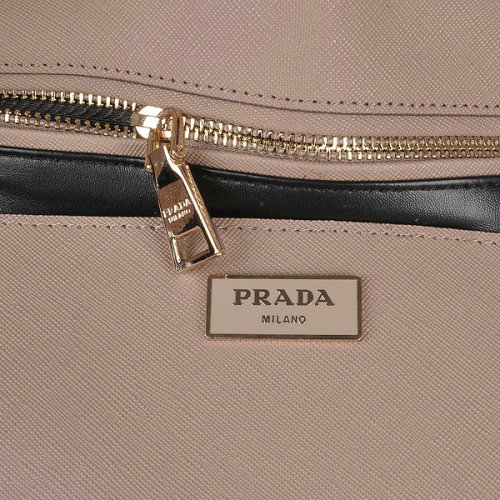 2014 Prada saffiano calf leather tote bag BN2603 apricot - Click Image to Close